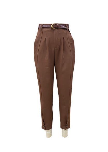 Casual Army Green High Waist Cotton Harem Pants Fall
