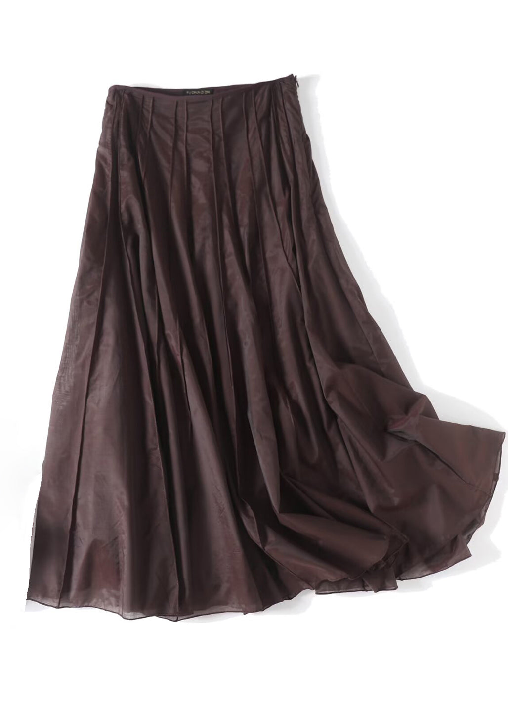 Faldas casuales negras de cintura alta con patchwork y tul drapeado en forma de A