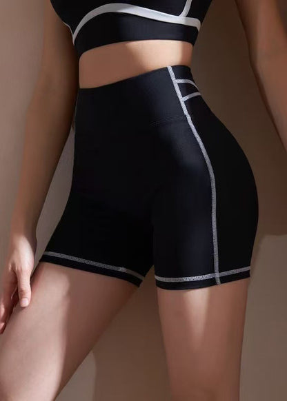 Casual Black High Waist Workout Gym Shorts Running Shorts Riding Leggings