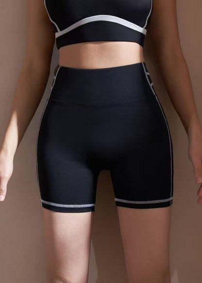 Casual Black High Waist Workout Gym Shorts Running Shorts Riding Leggings