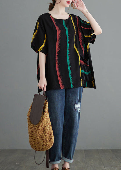 Lässiges schwarzes Tanktop mit Rundhalsausschnitt und großen Taschen