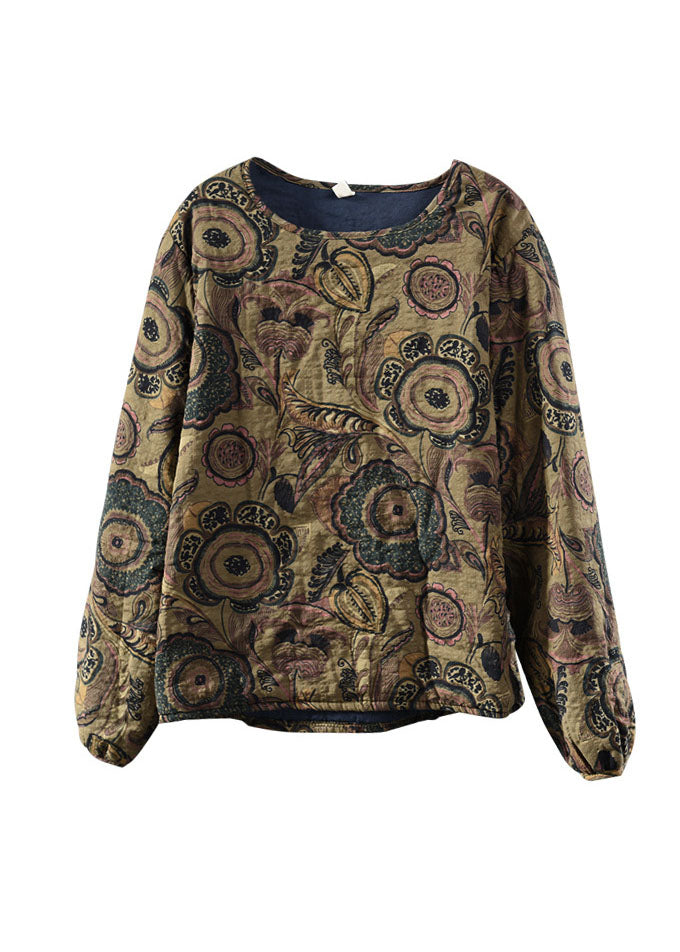 Lässiger schwarzer Pullover mit O-Ausschnitt und feinem Baumwollfüller