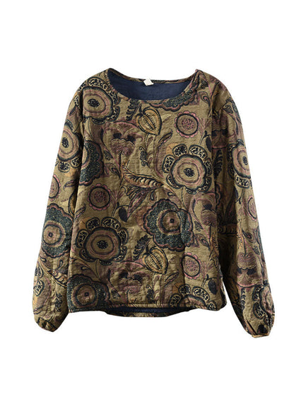 Lässiger schwarzer Pullover mit O-Ausschnitt und feinem Baumwollfüller