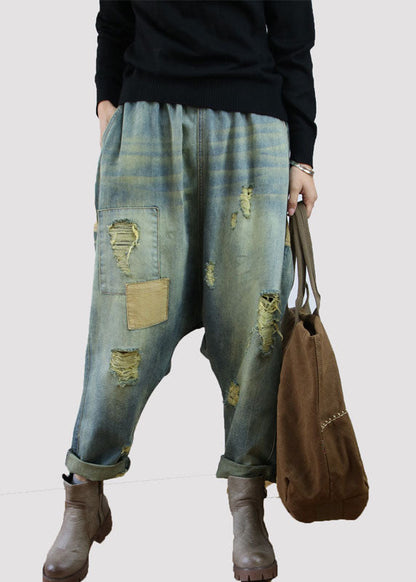 Lässig Blau taschen Patchwork denim Frühling