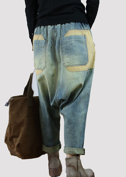 Lässig Blau taschen Patchwork denim Frühling