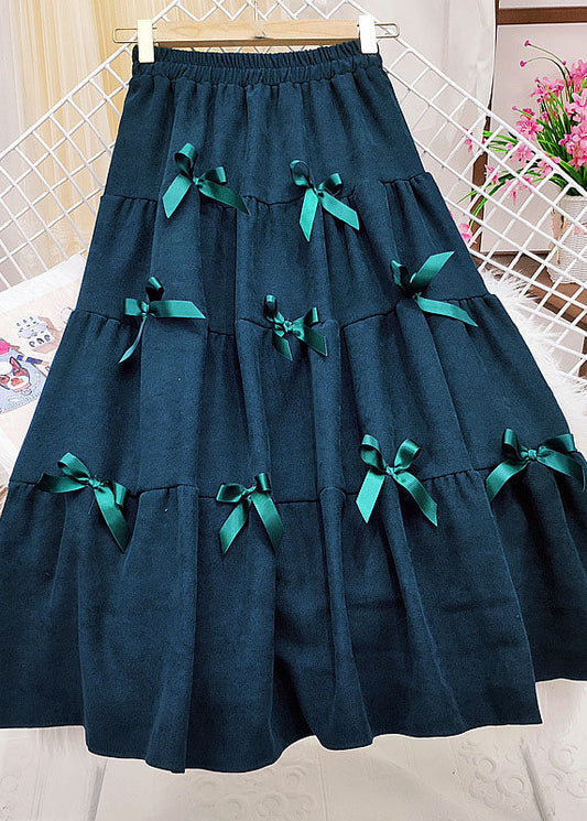 Lässiger brauner elastischer Bund Schmetterling Cordrock Winter