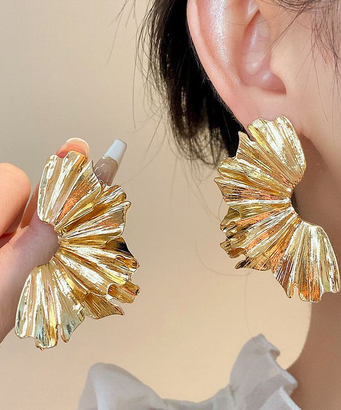 Casual Gold Copper Alloy Stud Earrings
