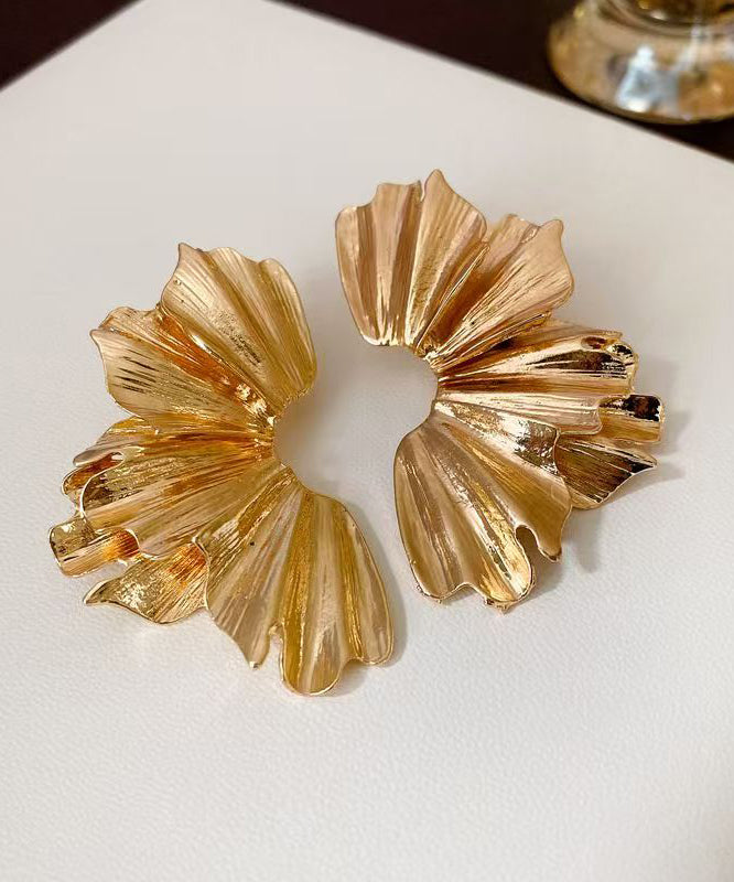 Casual Gold Copper Alloy Stud Earrings