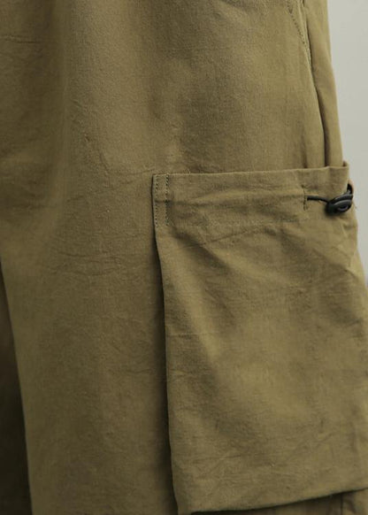 Casual Green High Waist hot pants Summer - SooLinen