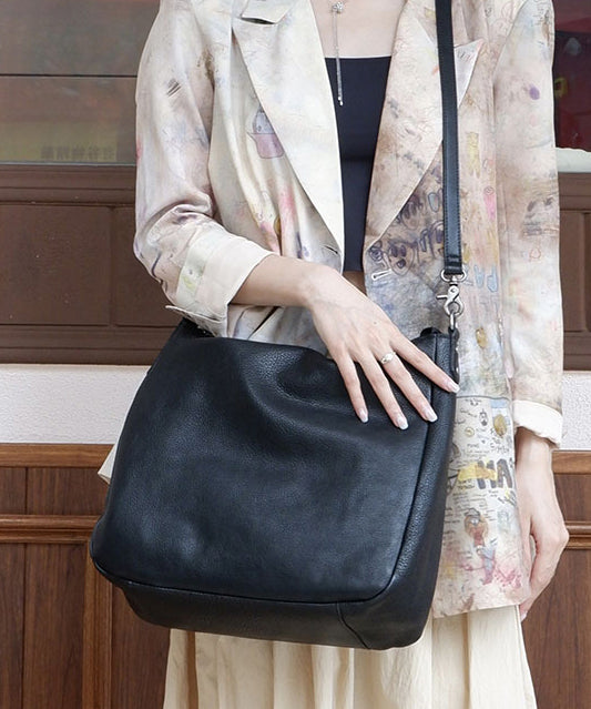 Casual Orange Large Capacity Leather Shoulder Bags