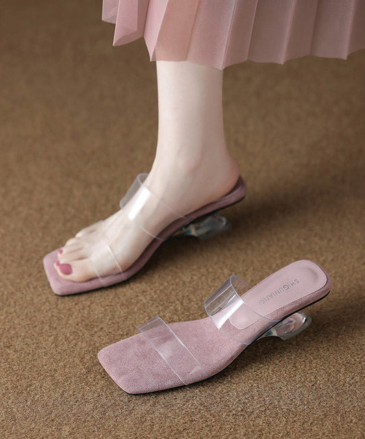 Casual Purple Peep Toe Thong Sandals