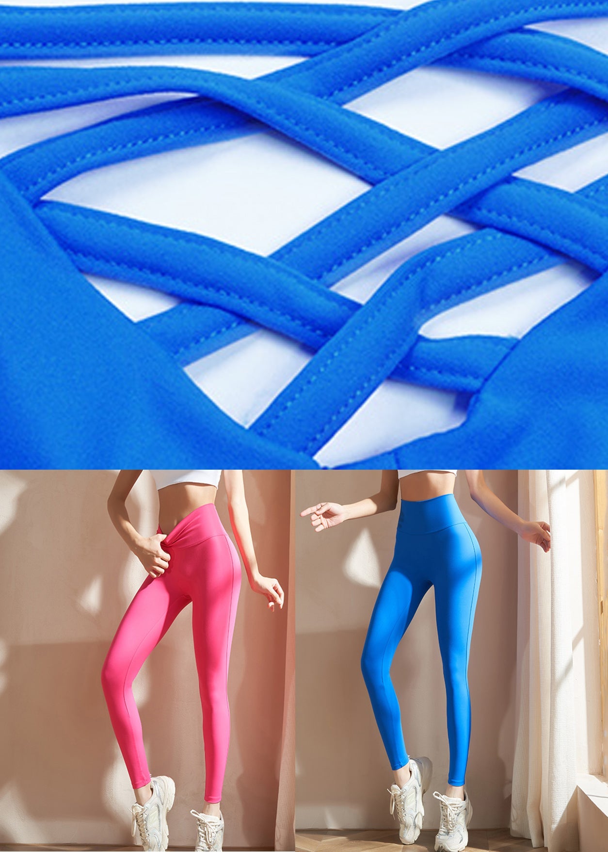 Casual Royal Blue Butt Scrunch Hollow Out Capri Gymshark Legging