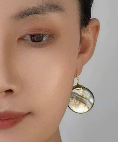 Casual Silk Copper Alloy Shell Drop Earrings