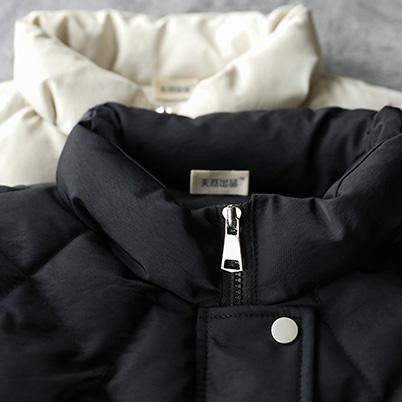 Casual black winter coats plus size clothing Jackets & Coats sleeveless half high neck overcoat - SooLinen