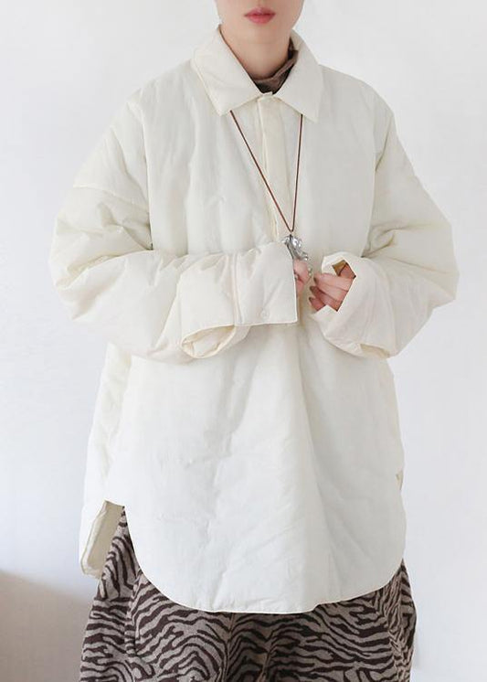 Casual whitewinter coatsplus size clothing winter jacket winter short overcoat - SooLinen