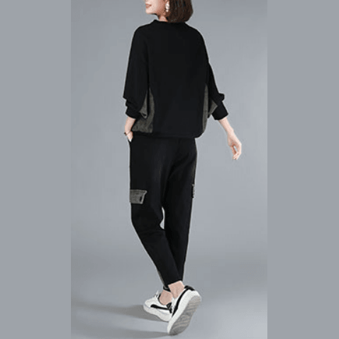 Casual Fashion Suit Women's New Loose Size Women's Black Suit - SooLinen