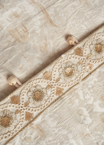 Abrigos elegantes de algodón jacquard beige de gran tamaño para primavera