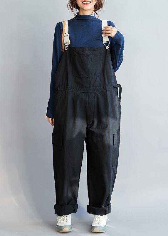 Chic Black Casual Pants Fall Fashion all-match Jumpsuit Pants - SooLinen