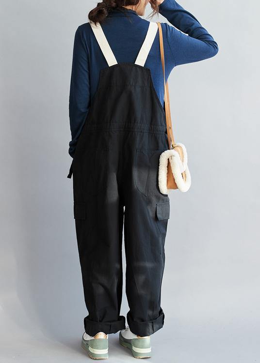 Chic Black Casual Pants Fall Fashion all-match Jumpsuit Pants - SooLinen