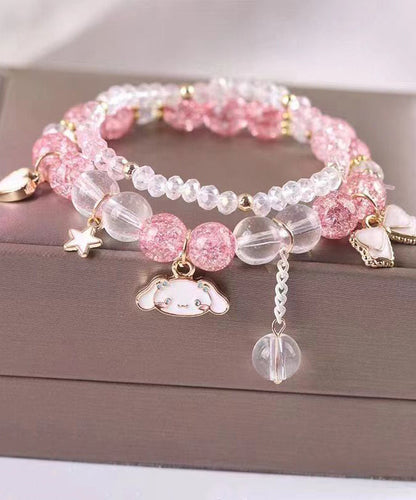 Schickes blaues Kristall-Charm-Armband mit Quaste für kleine Hunde