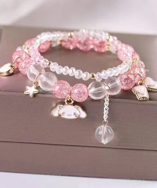 Schickes blaues Kristall-Charm-Armband mit Quaste für kleine Hunde