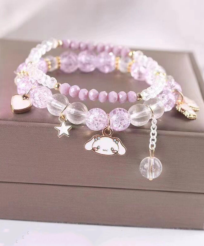 Schickes blaues Kristall-Charm-Armband mit Quaste für kleine Hunde