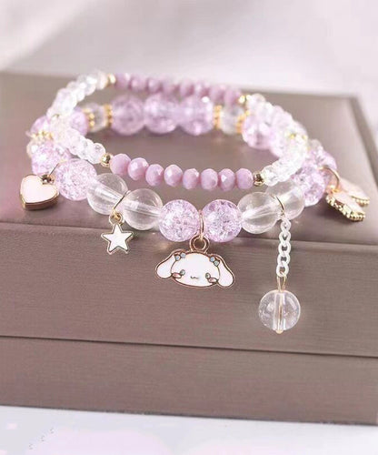 Schickes blaues Kristall-Charm-Armband mit Quaste für kleine Hunde