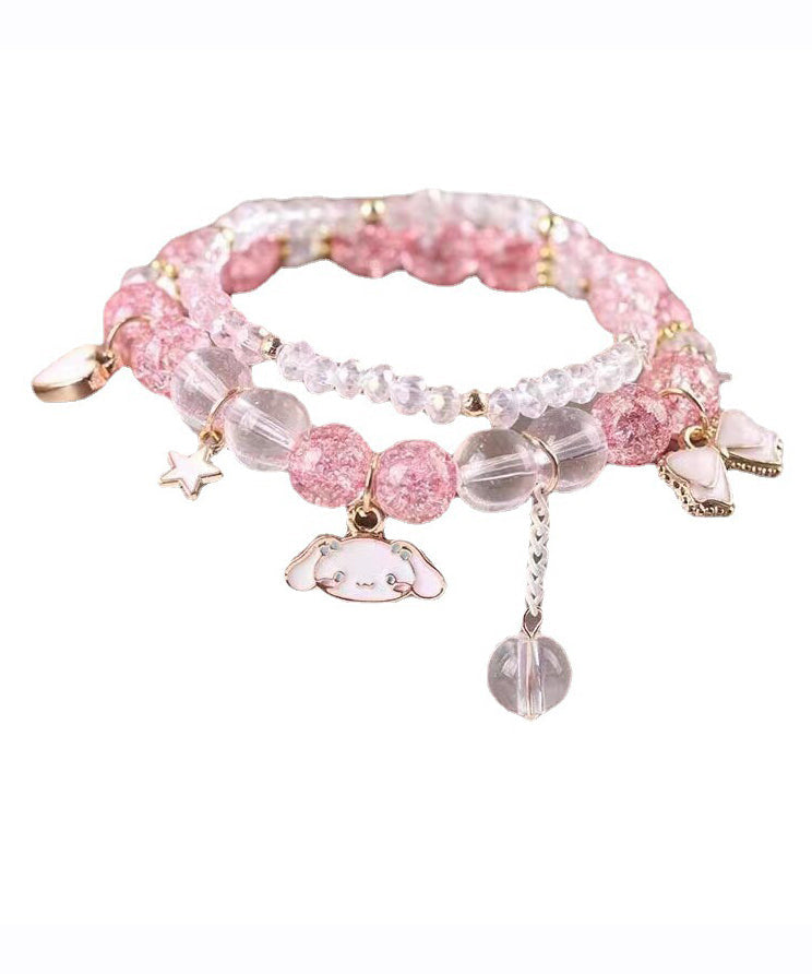 Schickes blaues Kristall-Charm-Armband mit Quaste für kleine Hunde