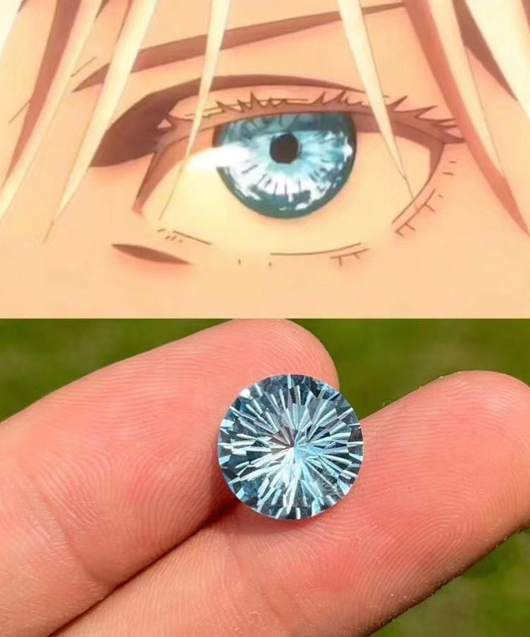 Collar elegante con colgante de piedra preciosa de acero inoxidable azul