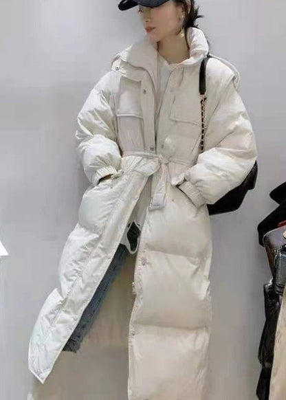 Schicker blauer Daunenmantel mit Stehkragen und Reißverschluss