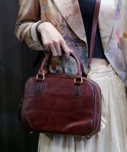 Chic Brown Solid Durable Leather Doctor Bag