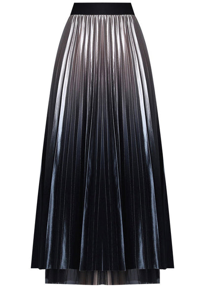 Schicke Champagner-Tüll-Patchwork-Mode A-Linie Herbstkleidung auf beiden Seiten Röcke