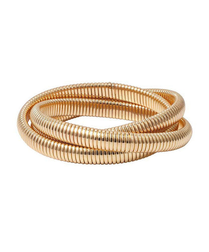 Pulsera elegante de cadena multicapa de oro de 18 quilates