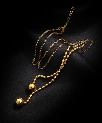 Schicke Halskette mit Quastenanhänger aus Edelstahl in Gold