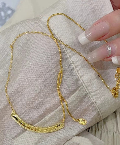 Schicke Medaillon-Halskette mit Fischschuppen-Lächeln aus vergoldetem Sterlingsilber