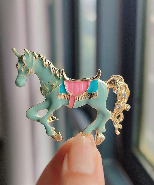 Broches elegantes de cobre verde dorado con esmalte que te harán ganar al instante