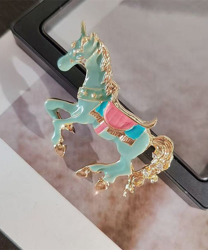 Broches elegantes de cobre verde dorado con esmalte que te harán ganar al instante