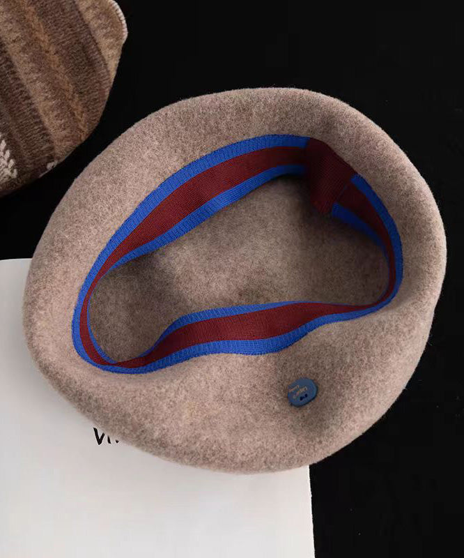 Chic Grey Cozy Warm Woolen Beret Hat