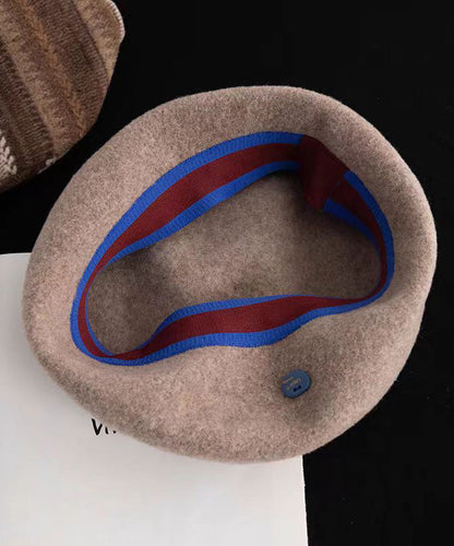 Chic Grey Cozy Warm Woolen Beret Hat