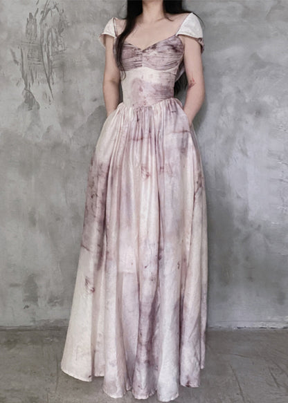 Chic Hooded Removable Tie Dye Cotton Spaghetti Strap Dress Sleeveless