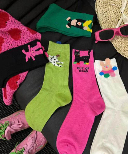 Chic Korean Style Cartoon Thin Breathable Mid Calf Socks
