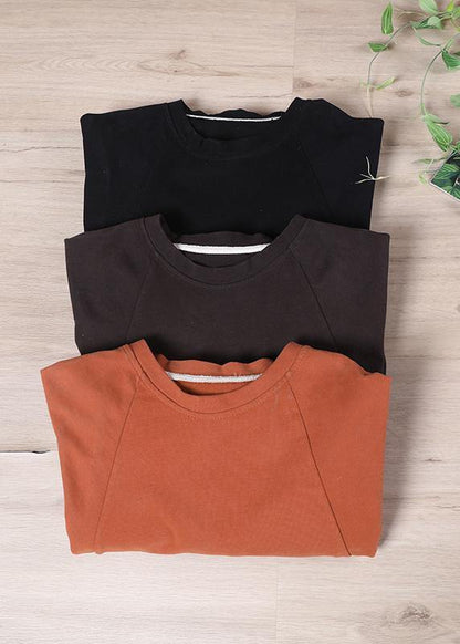 Chic Orange Casual Spring Tops - SooLinen