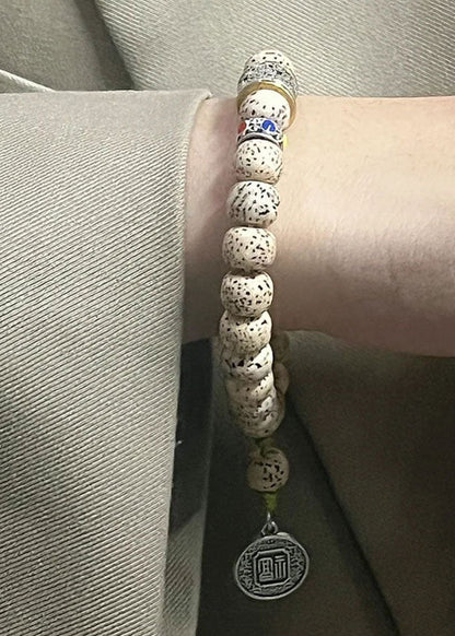 Pulsera elegante con dije de personaje Fu de semilla de árbol Pipal