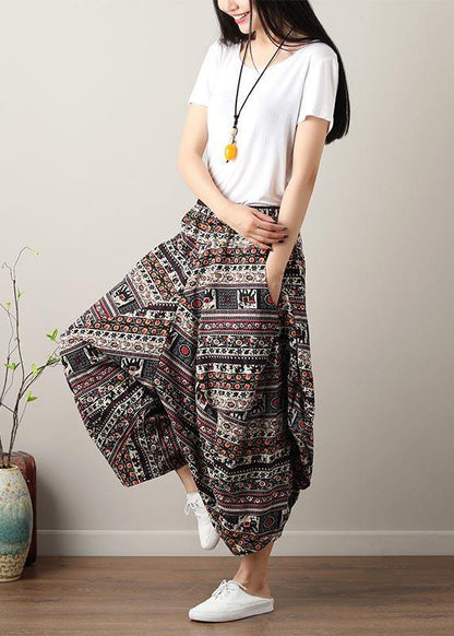 Chic Pockets Wide Leg Cotton Linen Pants Summer - SooLinen