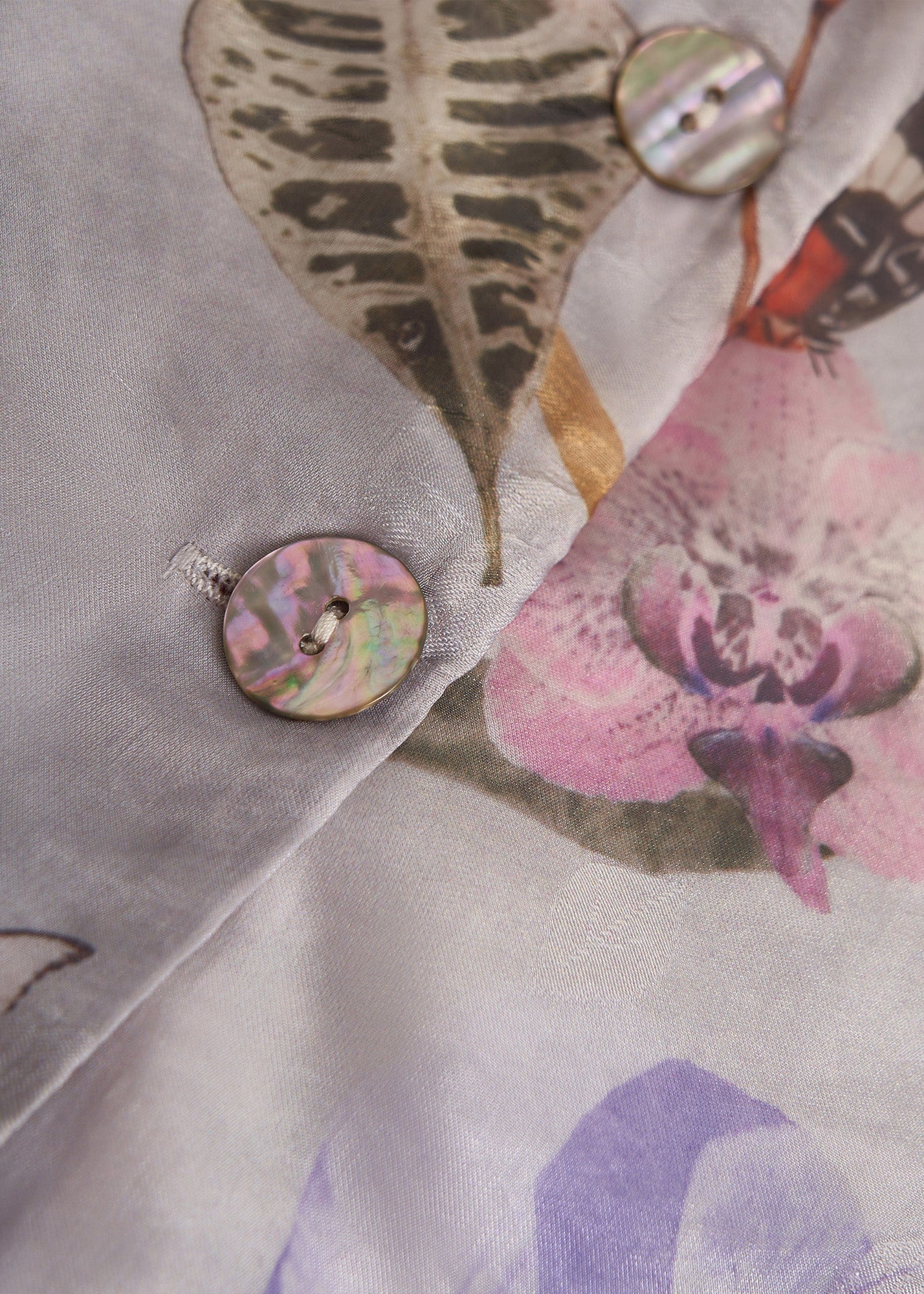 Camisa de algodón oversize con estampado morado chic para primavera