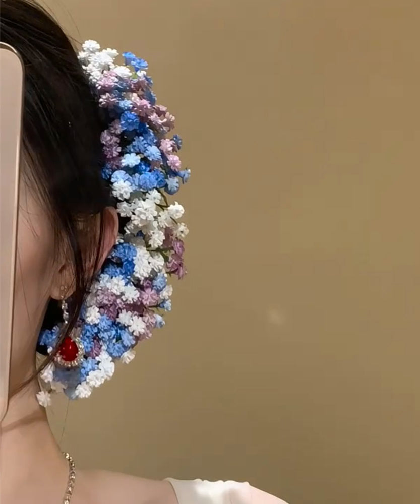 Schicke Haarnadel aus Regenbogenlegierung mit Schleierkraut-Blumenmuster