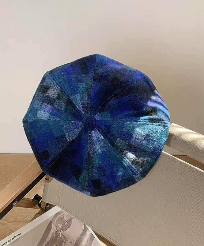 Boina de lana versátil y elegante a cuadros rojos