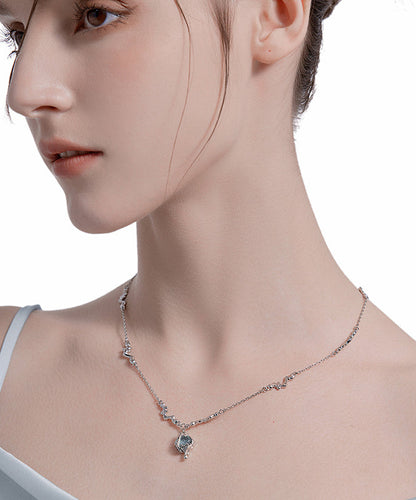 Chic Silk Copper Overgild Gem Stone Pendant Necklace