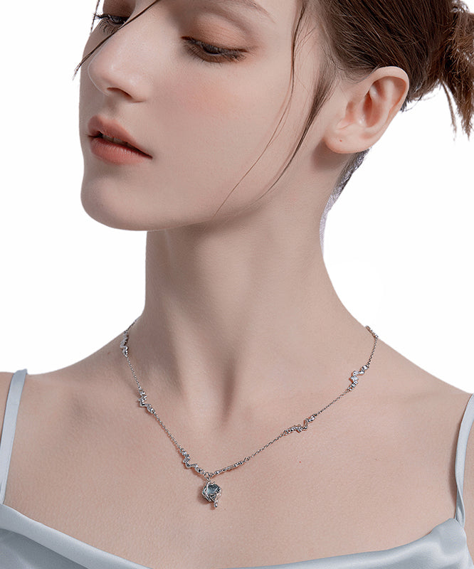 Chic Silk Copper Overgild Gem Stone Pendant Necklace