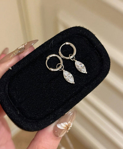 Chic Silk Sterling Silver Zircon Drop Earrings